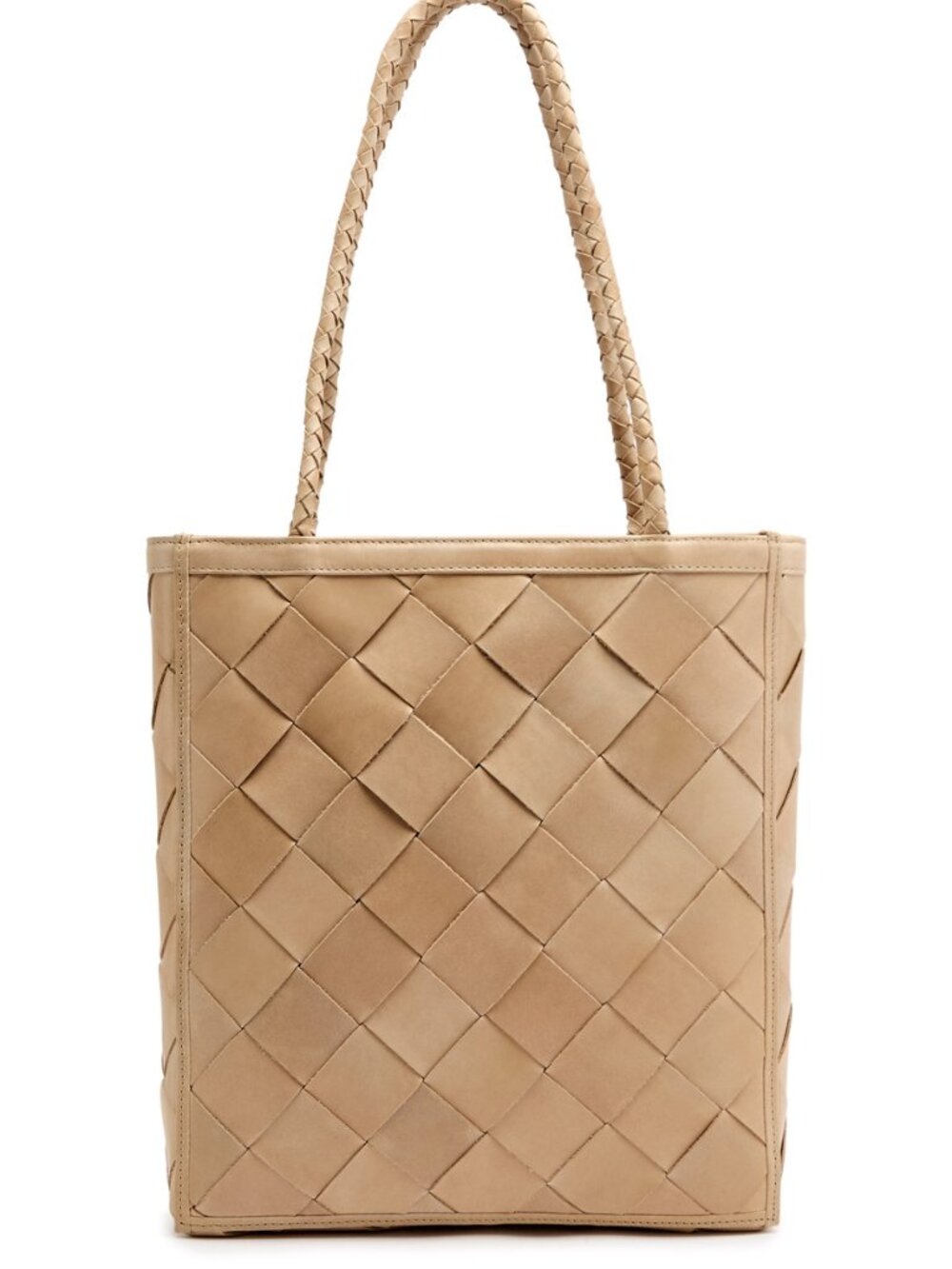 Bembien Le Tote Caramel Grand Weave Leather Tote